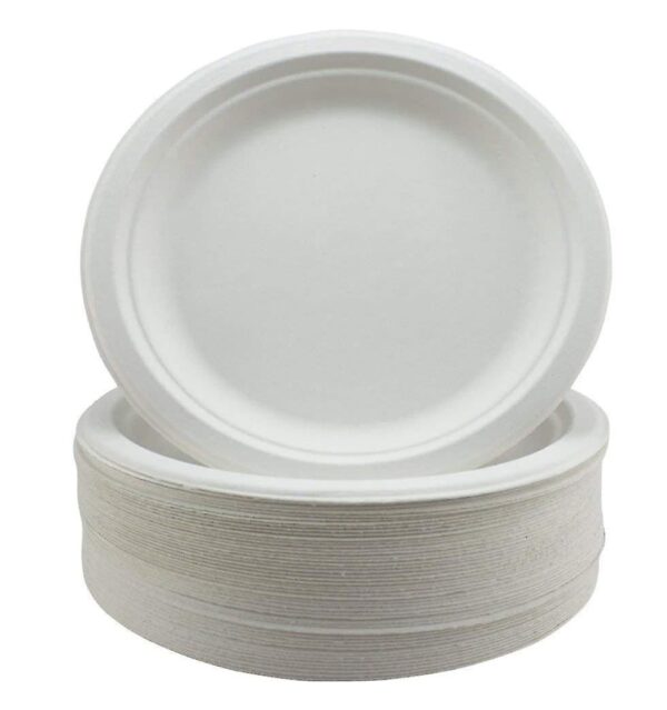 Bagasse Plates -9"Inch